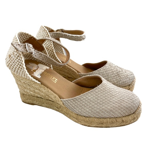 Paseart Ankle Strap Espadrille Wedge Sandals - Picture 3 of 14